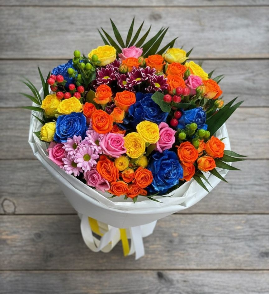 Букет цветов из: Розы и Хризантемы в Зуе