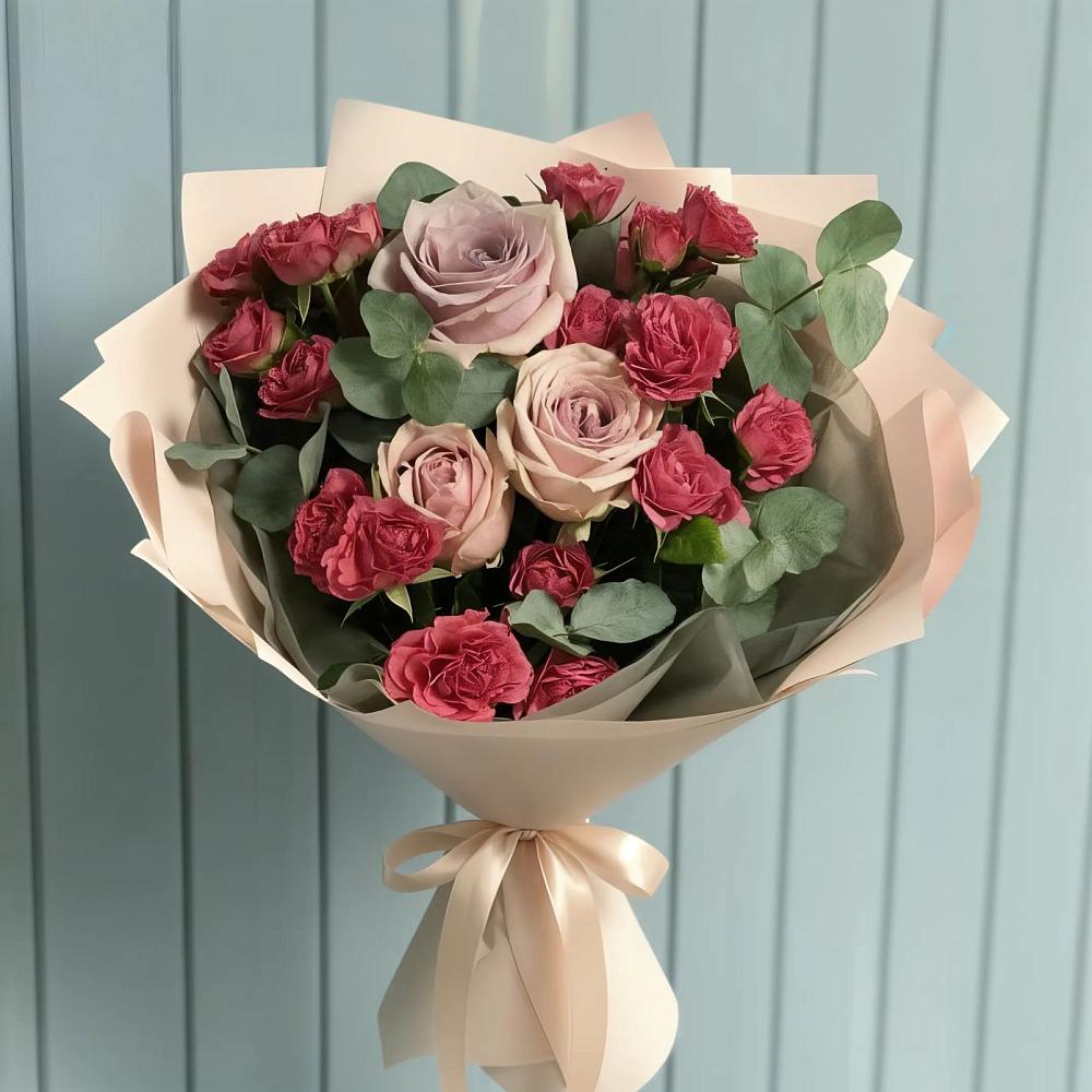 Букет цветов из: Гвоздики и Розы в Зуе