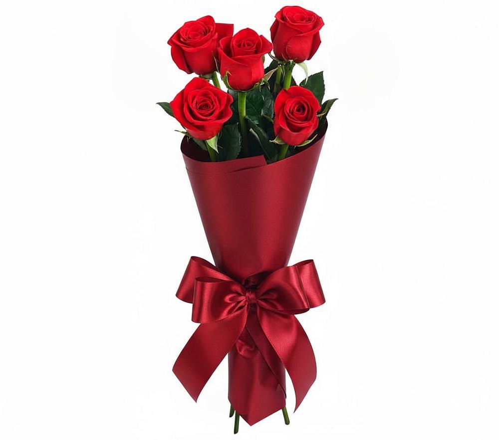 Букет 5 Красных роз Эдлесс Лав в Зуе