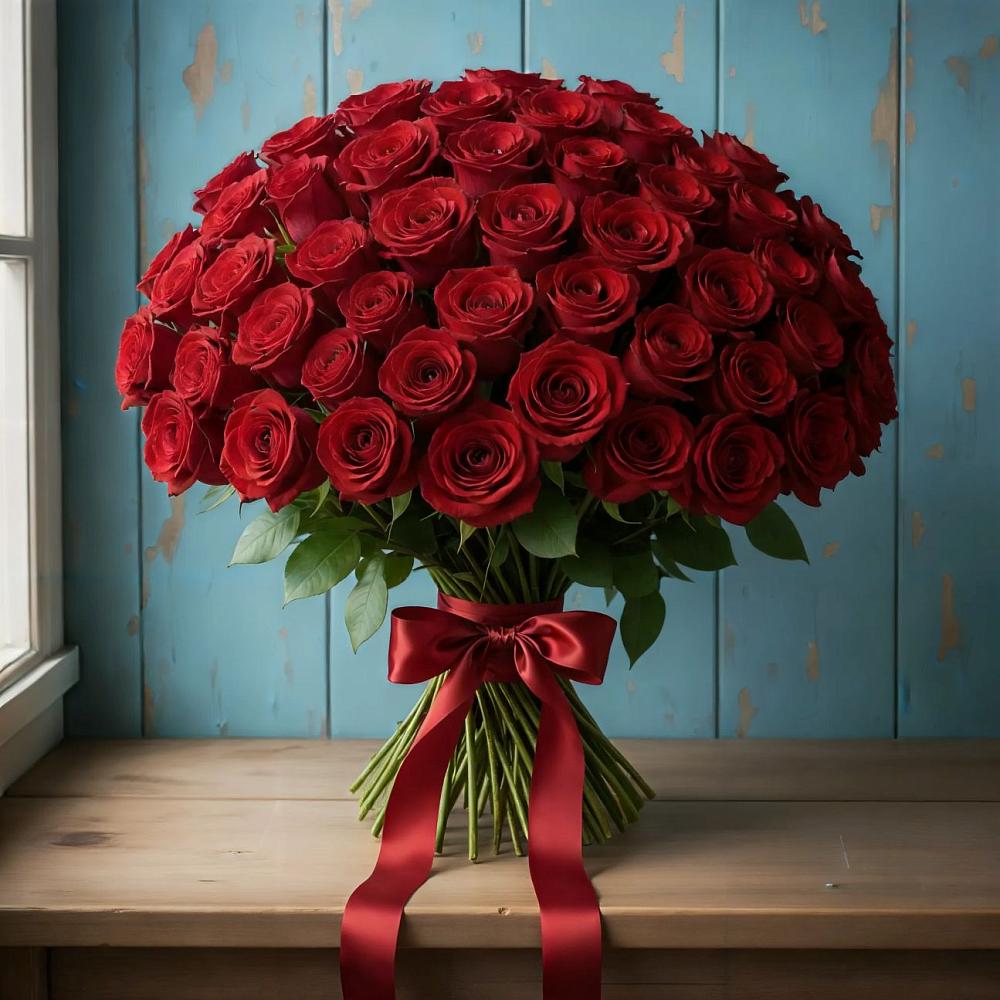 Букет Красные розы Блэк Меджик в Зуе