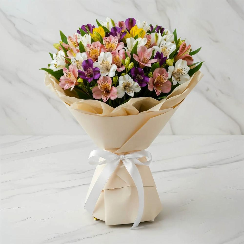 Букет цветов из: Альстромерии в Зуе