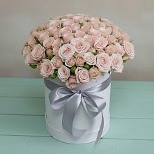 Цветочная композиция из Розы в шляпной коробке в Зуе