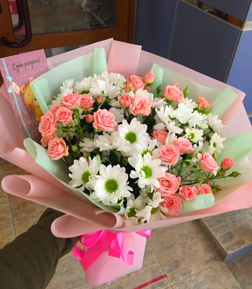 Букет цветов из: Розы и Хризантемы в Зуе