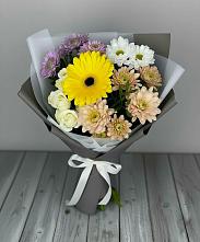 Букет цветов из:  Розы, Герберы и Хризантемы #REPLACE_PRED# Зуе