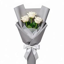 Букет 3 белые розы в Зуе