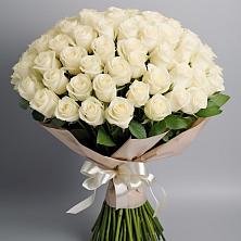 Букет 101 беля роза Белоснежка в Зуе