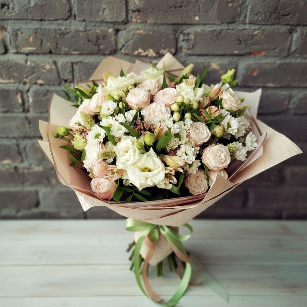 Букет цветов из: Альстромерии, Розы и Хризантемы в Зуе