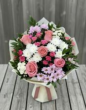 Букет цветов из:  Альстромерии, Гвоздики, Розы и Хризантемы #REPLACE_PRED# Зуе