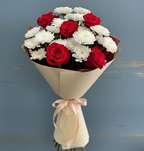 Букет цветов из:  Розы и Хризантемы в Зуе