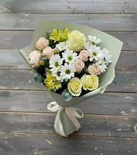 Букет цветов из:  Альстромерии, Розы и Хризантемы в Зуе