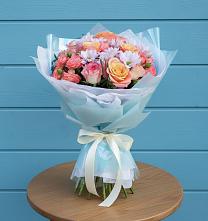 Букет цветов из:  Хризантемы и Розы в Зуе