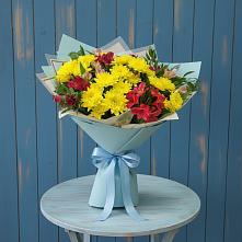 Букет цветов из:  Альстромерии и Хризантемы в Зуе