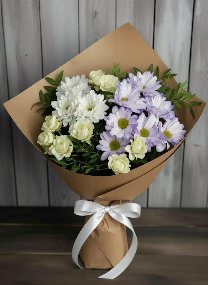 Букет цветов из: Хризантемы и Розы в Зуе